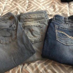 3 pair Silver Jeans, women’s 30/33